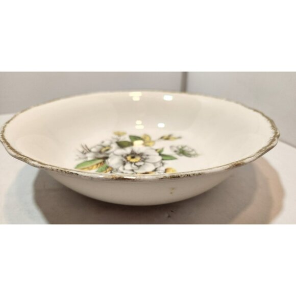 Vintage Royal Tudor 22 Kt Gold Linda Floral Round Porcelain Serving Bowl - Picture 6 of 13